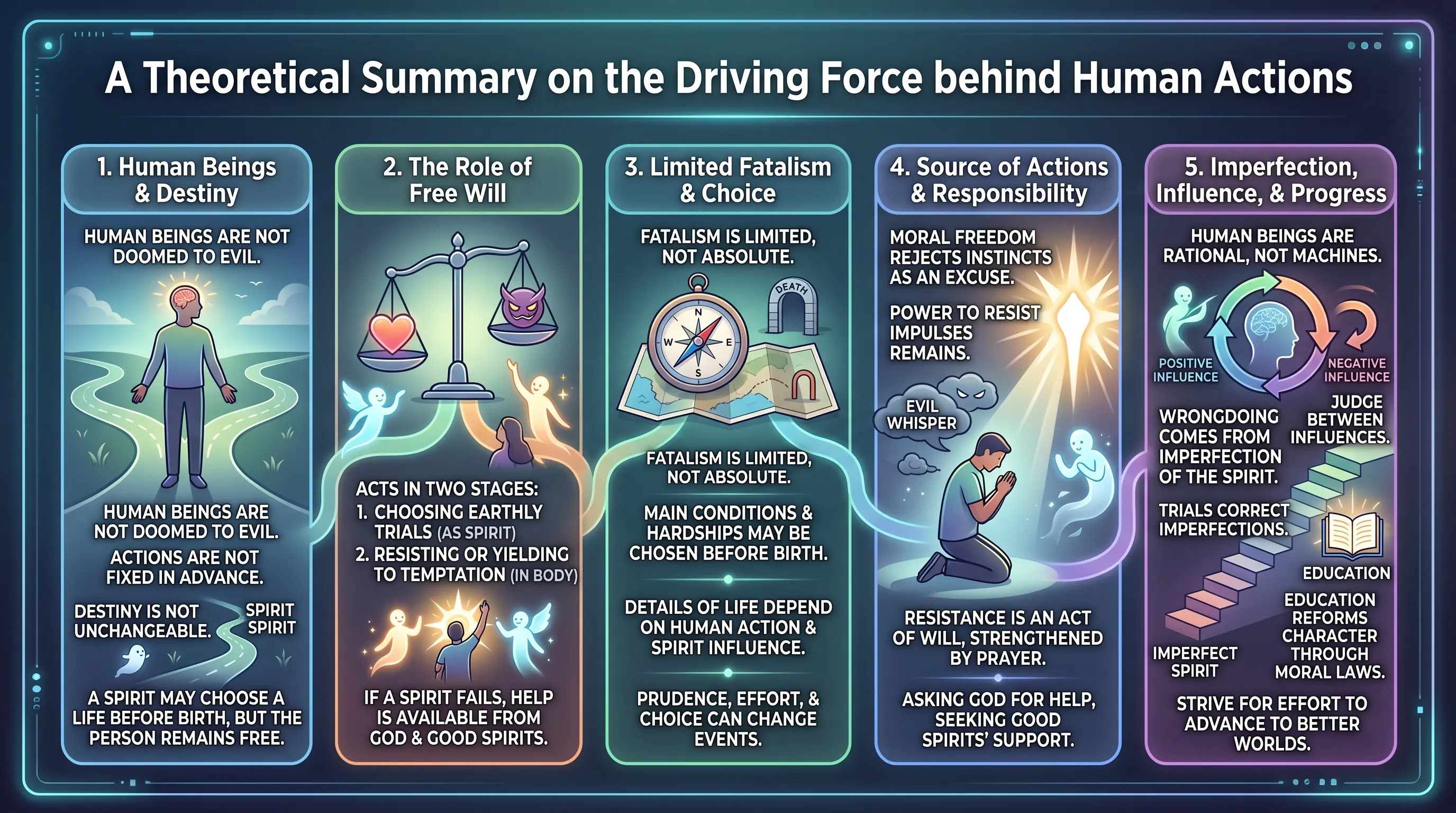 A Theoretical Summary on the Driving Force behind Human Actions