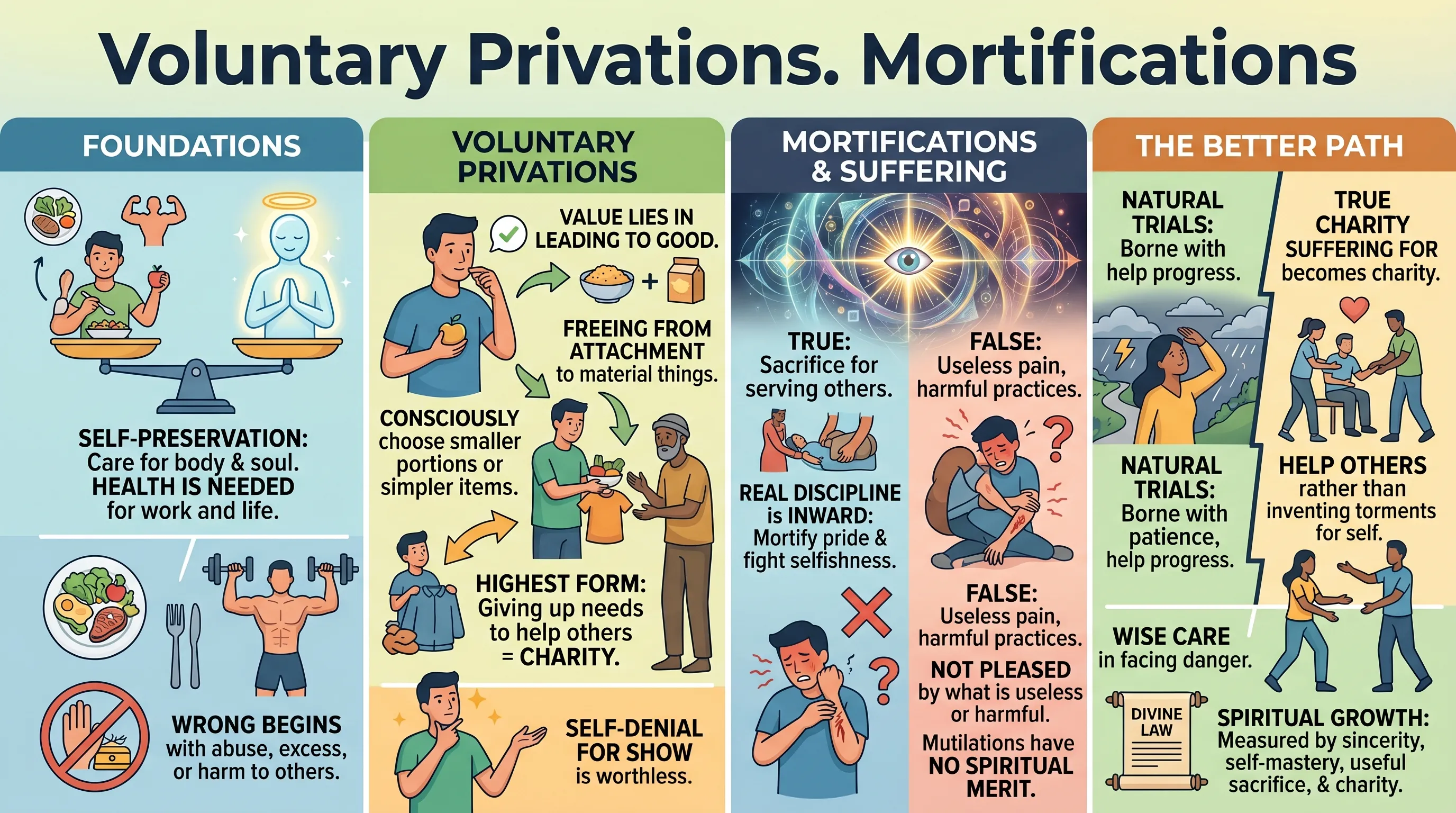 Voluntary Privations. Mortifications
